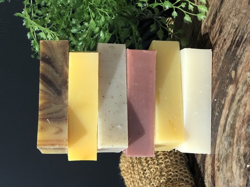 Stack of soaps from Blue Earth